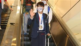 ▲東京奧運柔道銀牌楊勇緯返國。（圖／體育署提供）