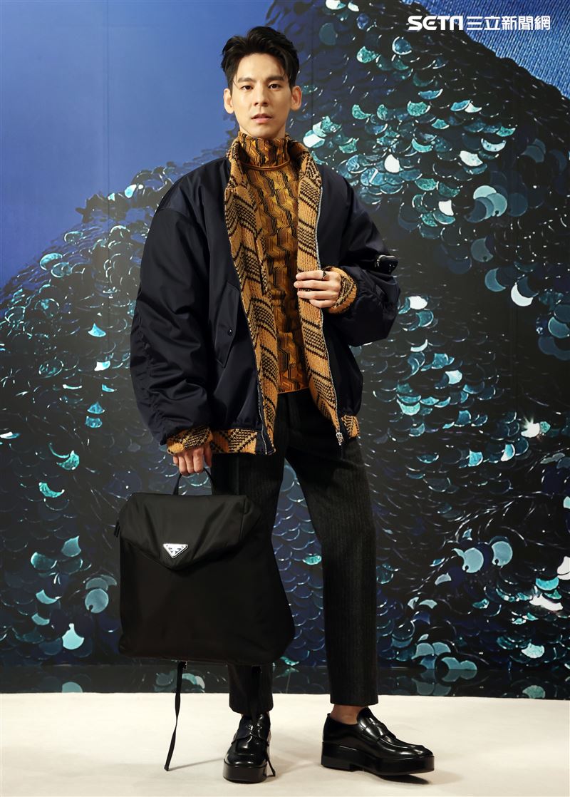 林柏宏出席PRADA 2021秋冬男女裝系列媒體發表會。（記者邱榮吉/攝影）