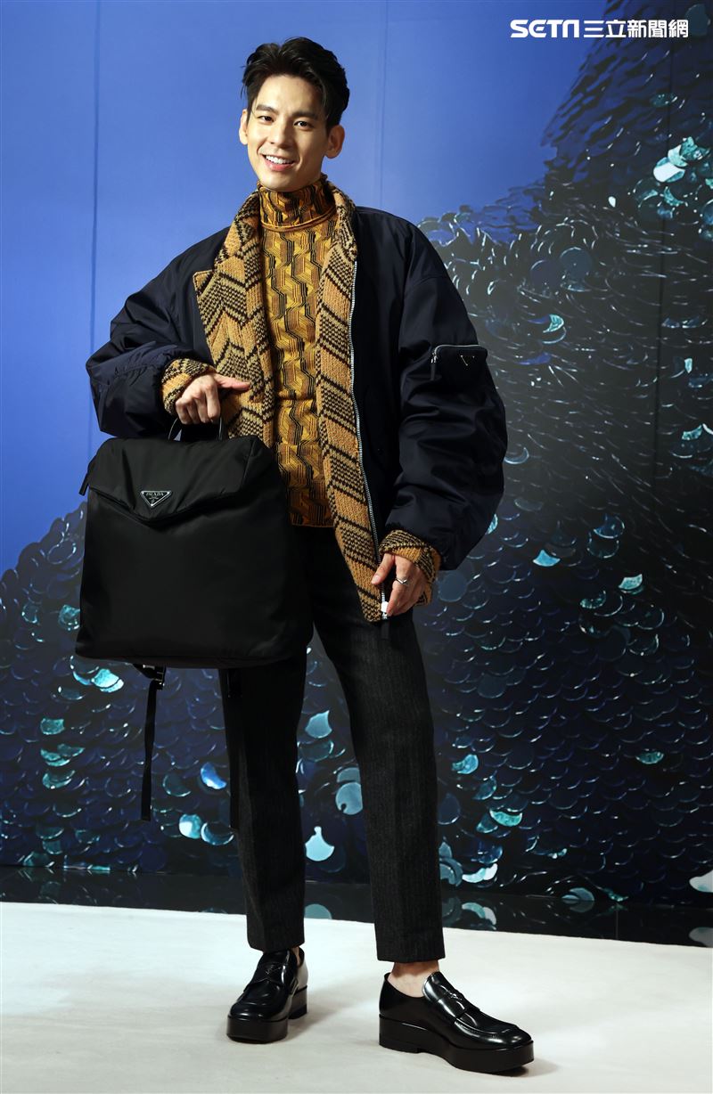 林柏宏出席PRADA 2021秋冬男女裝系列媒體發表會。（記者邱榮吉/攝影）