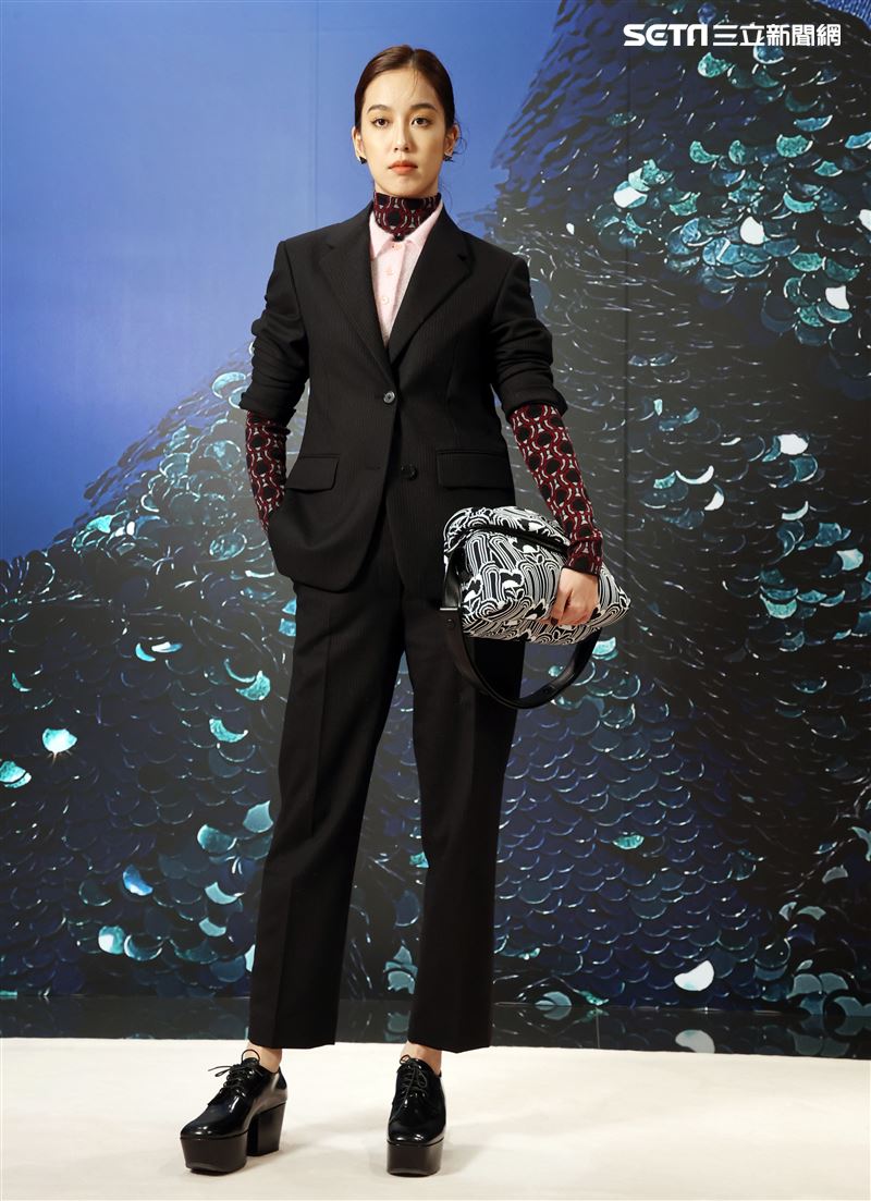 陳庭妮出席PRADA 2021秋冬男女裝系列媒體發表會。（記者邱榮吉/攝影）