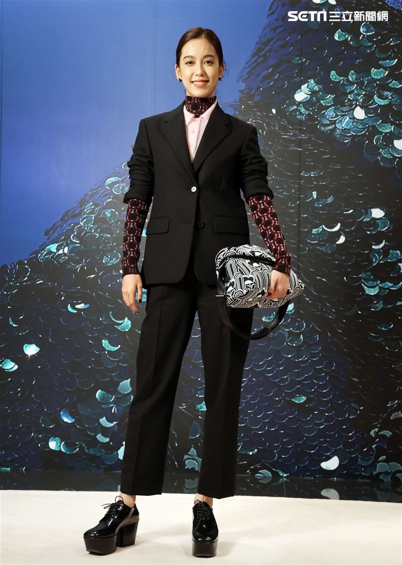 陳庭妮出席PRADA 2021秋冬男女裝系列媒體發表會。（記者邱榮吉/攝影）