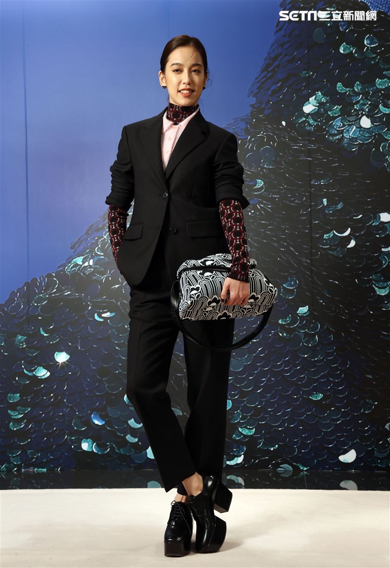 陳庭妮出席PRADA 2021秋冬男女裝系列媒體發表會。（記者邱榮吉/攝影）