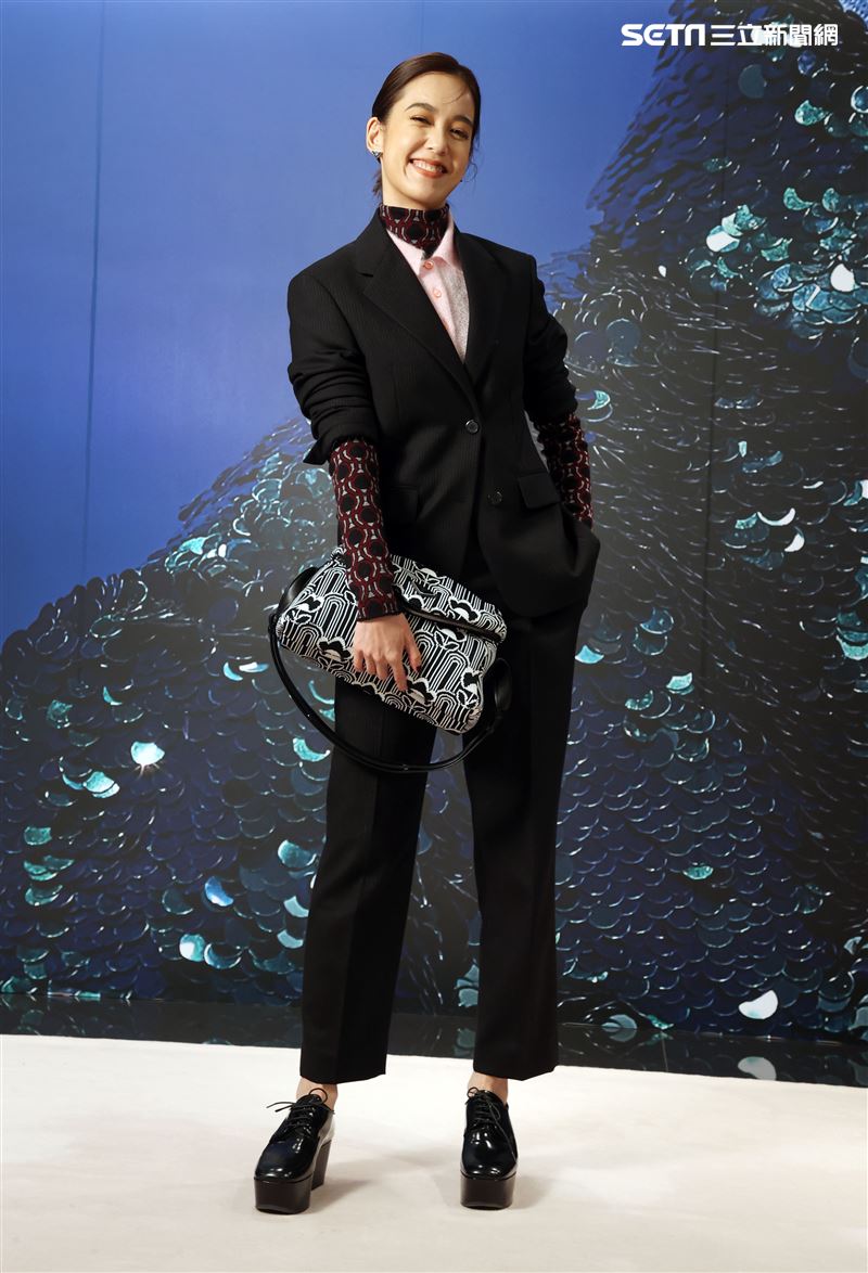 陳庭妮出席PRADA 2021秋冬男女裝系列媒體發表會。（記者邱榮吉/攝影）