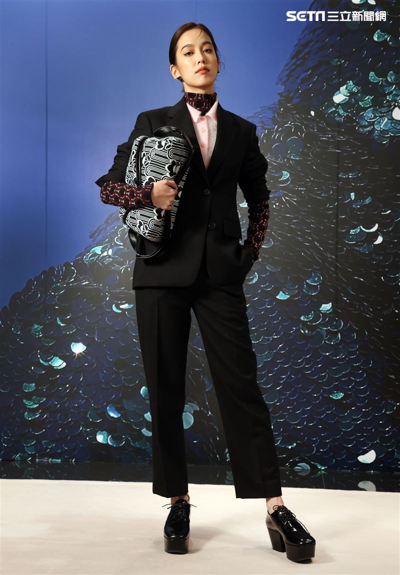 陳庭妮出席PRADA 2021秋冬男女裝系列媒體發表會。（記者邱榮吉/攝影）