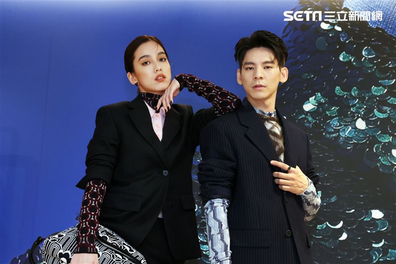陳庭妮、林柏宏出席PRADA 2021秋冬男女裝系列媒體發表會。（記者邱榮吉/攝影）