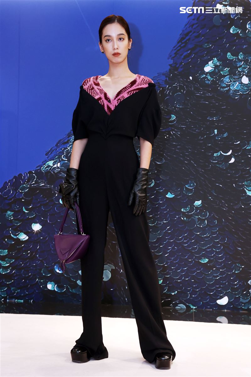 陳庭妮出席PRADA 2021秋冬男女裝系列媒體發表會。（記者邱榮吉/攝影）