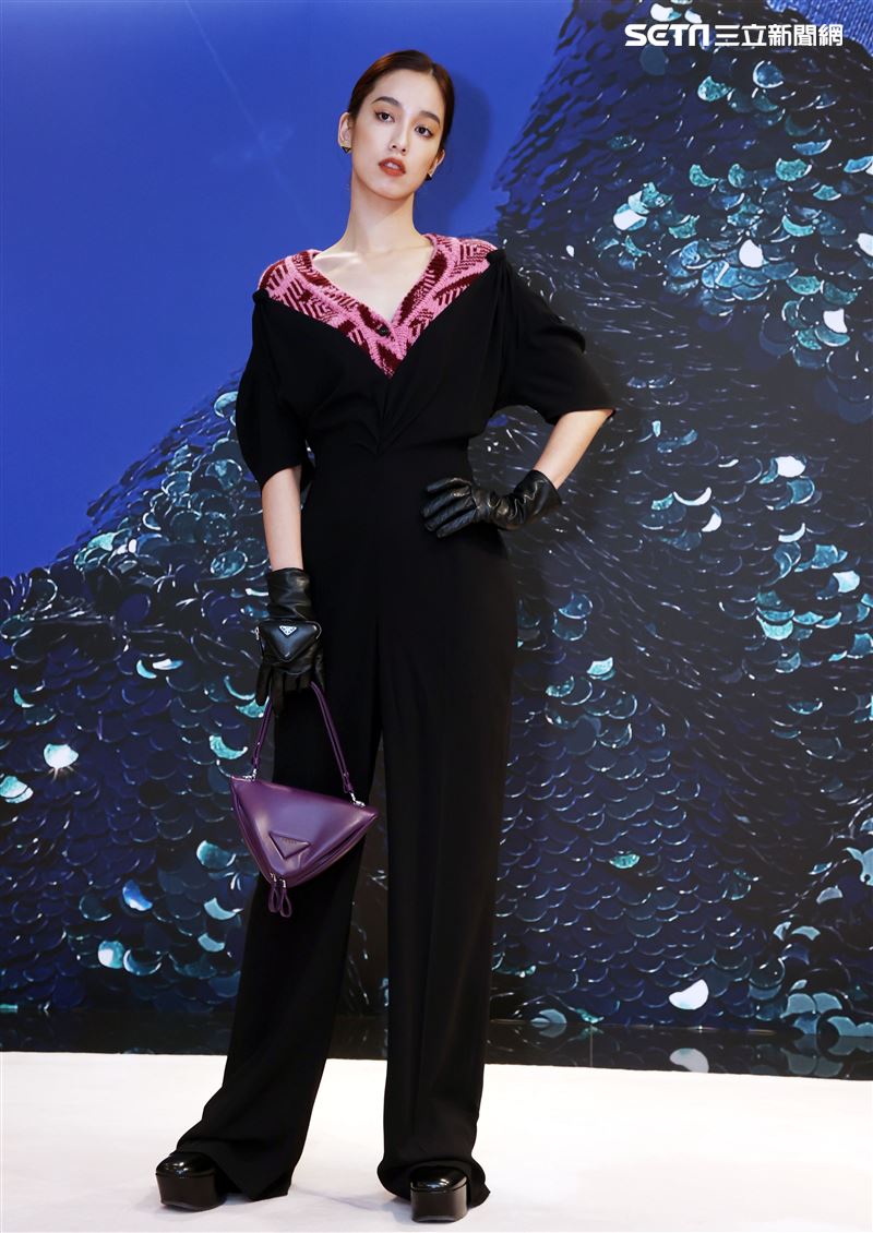 陳庭妮出席PRADA 2021秋冬男女裝系列媒體發表會。（記者邱榮吉/攝影）