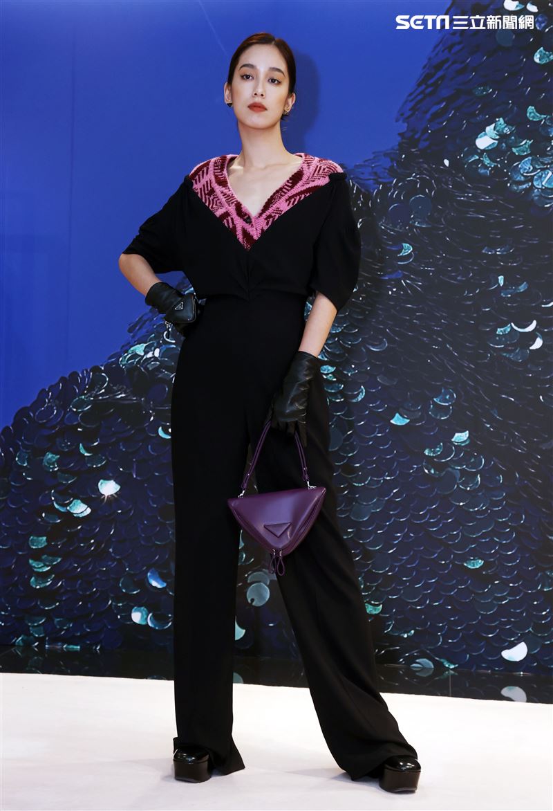 陳庭妮出席PRADA 2021秋冬男女裝系列媒體發表會。（記者邱榮吉/攝影）