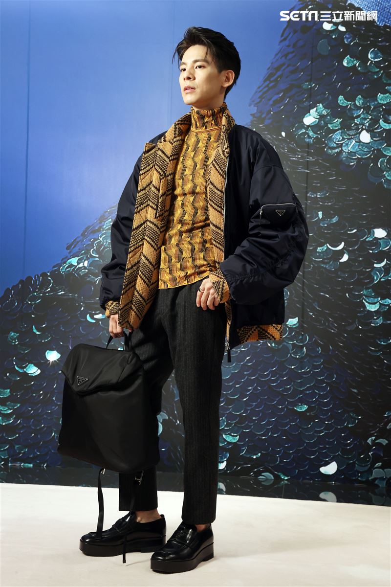 林柏宏出席PRADA 2021秋冬男女裝系列媒體發表會。（記者邱榮吉/攝影）