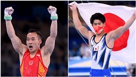 中國選手肖若騰，金牌得主日本選手橋本大輝，（圖／美聯社／達志影像）