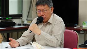 台北市長柯文哲出席北市議會民進黨團。（圖／記者劉懿萱攝影）