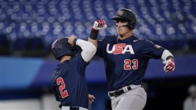 ▲美國隊Tyler Austin面對以色列擊出3分全壘打。（圖／美聯社／達志影像）