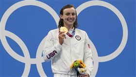 ▲美國游泳女將雷德基（Katie Ledecky）完成800公尺自由式3連霸。（圖／美聯社／達志影像）
