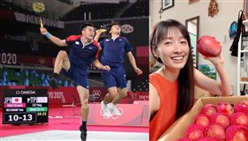 李洋、王齊麟，中田千繪。(圖／體育署，田中千繪IG)