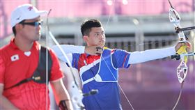 ▲中華射箭代表隊選手湯智鈞不敵古川高晴拿下第4名。（圖／體育署提供）