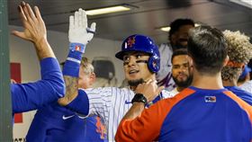 ▲巴耶茲（Javier Baez）轉戰大都會首戰開轟。（圖／美聯社／達志影像）