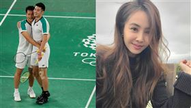 奪金後摟腰照太甜！蔡依林PO「麟洋配」　狂刷一排愛心（圖／路透社／達志影像、蔡依林IG）