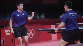 ▲東京奧運中華桌球代表隊選手莊智淵、陳建安。（圖／體育署提供）