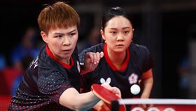 台灣女子雙打陳思羽／鄭先知。（圖／路透社／達志影像）