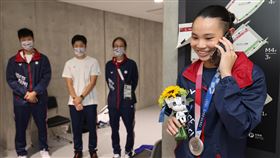 ▲戴資穎奪下東京奧運女子羽球單打銀牌，賽後接到蔡英文總統恭賀電話。（圖／體育署提供）