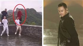 印小天上城牆熱舞挨轟。（圖／翻攝自微博）