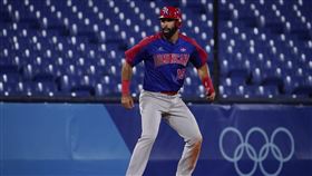 ▲東京奧運多明尼加Jose Bautista面對以色列擊出再見安打。（圖／美聯社／達志影像）