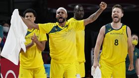 ▲米爾斯（Patty Mills）攻下18分，澳洲大勝阿根廷。（圖／美聯社／達志影像）