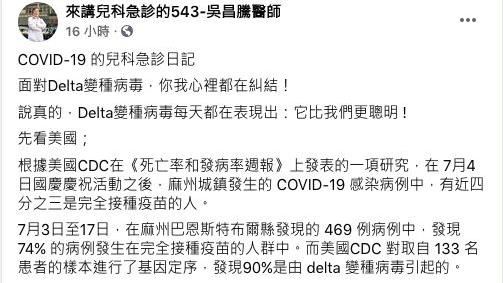 驚！Delta病毒量比原始竟高千倍