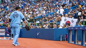 ▲藍鳥重回加拿大主場，柳賢振7局2分拿下勝投。（圖／翻攝自藍鳥推特）