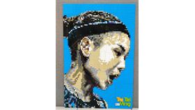 樂高大師，馬賽克拼圖，戴資穎，黃彥智，麟洋配台灣IN 圖／翻攝自黃彥智樂高積木工作室