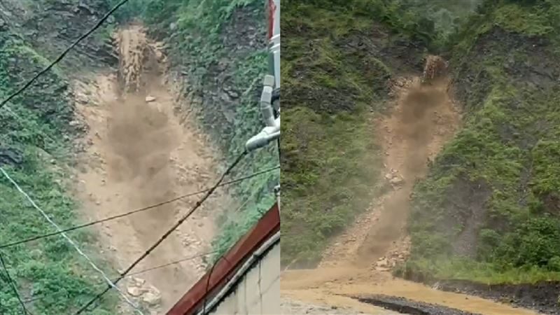 屏東來義強制撤離百人　土石流畫面曝