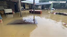 盧碧颱風，彰化伸港七嘉村，三合院淹水及腰，八七水災