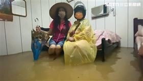 盧碧颱風，彰化伸港七嘉村，三合院淹水及腰，八七水災
