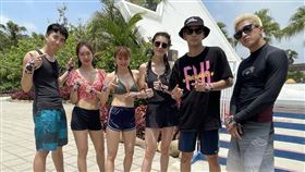 五堅情樂園內戰，（右起）為婁俊碩、陳零九、小禎的真酒樓隊。（圖／衛視提供）