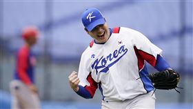 ▲東京奧運韓國隊曹尚佑振臂。（圖／美聯社／達志影像）