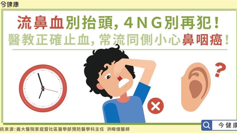 流鼻血別抬頭！NG動作小心有副作用