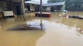 盧碧颱風，彰化伸港七嘉村，三合院淹水及腰，八七水災