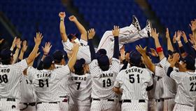 日本隊賽後慶祝。（圖／路透社／達志影像）