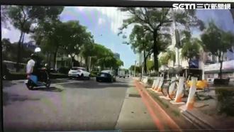 騎士水溝蓋跑法超車自摔亡　畫面曝光