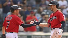 ▲齊默（Bradley Zimmer）炸裂471英尺全壘打。（圖／美聯社／達志影像）