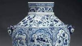 ▲元青花松竹梅八菱罐。（圖／翻攝自遼寧博物館微博）