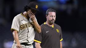 ▲達比修有下背緊繃退場。（圖／美聯社／達志影像）