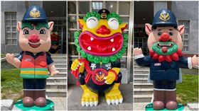 110年8月，金門縣警察局金湖分局為門口的2尊小型波麗士風獅爺重新上色，並命名「美沙姊」和「阿湖哥」。門口也樹立一座「平安大將軍」風獅爺，期盼地區治安穩定、民眾平安。（合成圖／翻攝自金湖分局臉書）