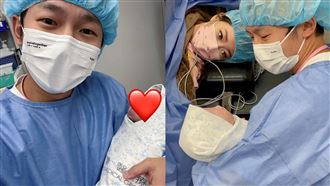 獨／蔡昌憲當爸　空姐妻剖腹誕下男娃