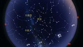 ▲七夕夜晚星空圖。（圖／翻攝自百度百科）