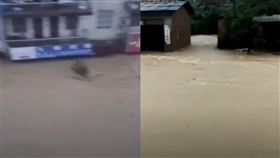 洪水,暴雨,淹水,餐館,柳林鎮