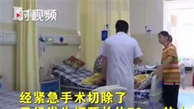 陸男吃西瓜小腸少一截（圖／翻攝自時視頻）