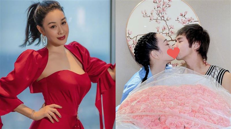 50歲鍾麗緹辣照　七夕跟嫩夫玩親親