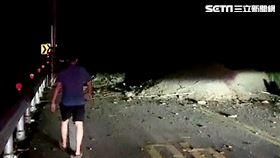 台14線埔霧公路73.3公里人止關段再度發生坍方。（圖／翻攝畫面）