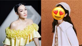 鍾麗緹小女兒遺傳到她的好基因。（圖／翻攝自鍾麗緹微博）